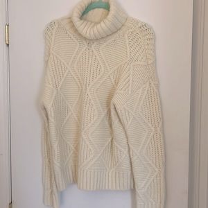 EUC Caslon Turtleneck Sweater Cream - Size M